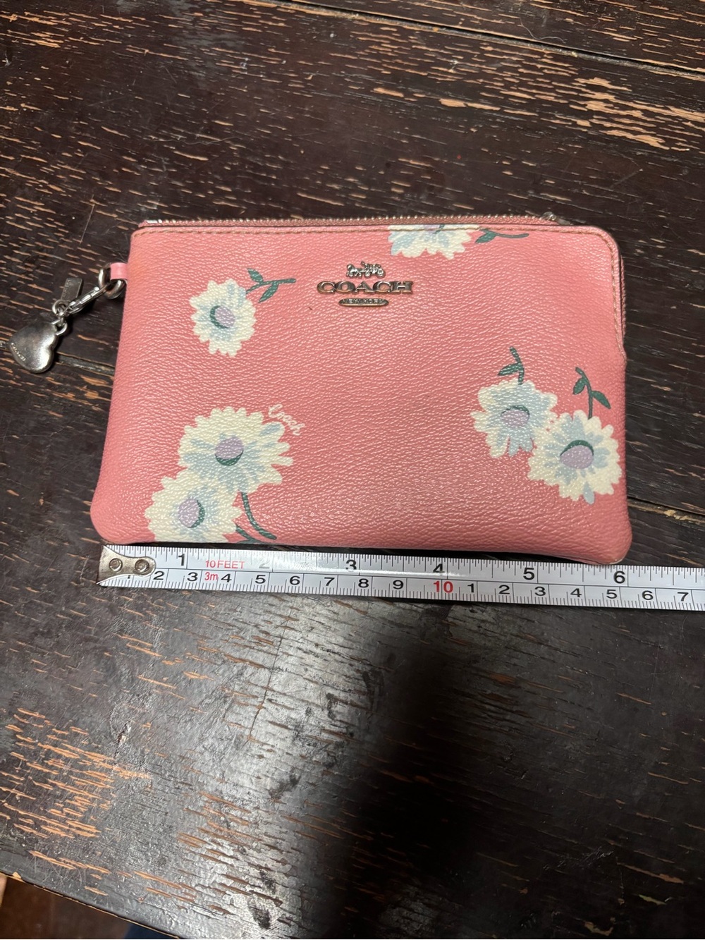 coach wristlet wallet floral leather
